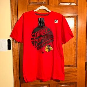 Red Stanley Cup 2015 Chicago Blackhawks Champions T-Shirt